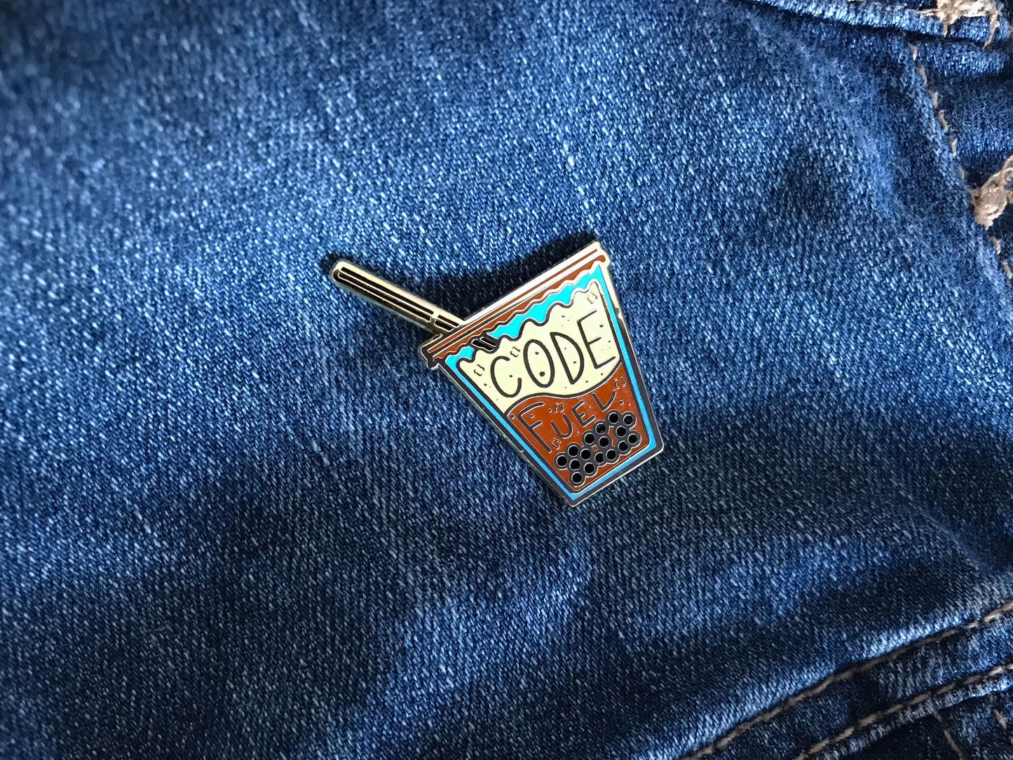 Code Fuel Boba Hard Enamel Pin
