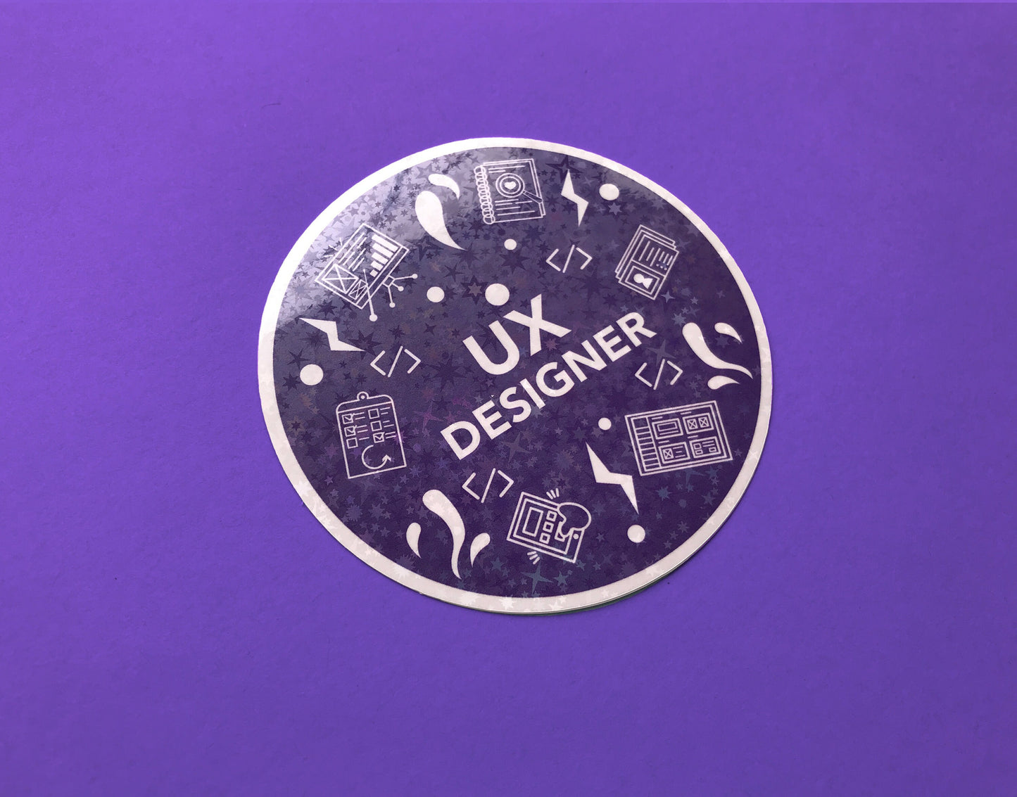 UX Designer Star Holographic Sticker