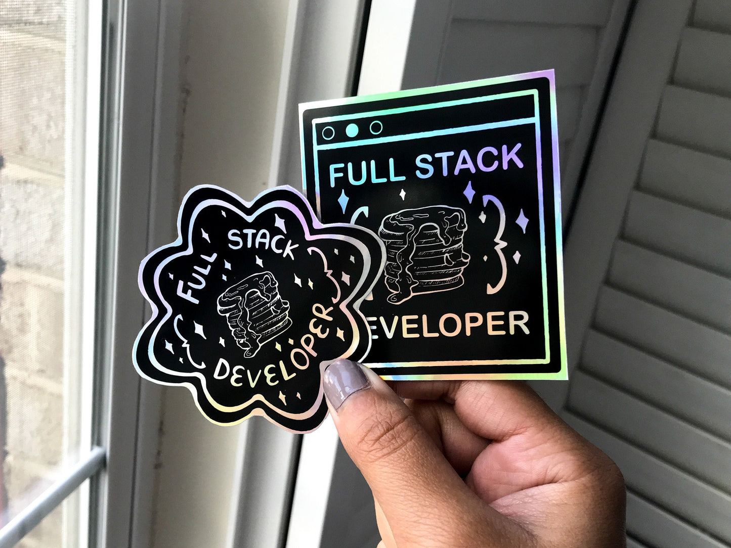 Full Stack Developer Holographic sticker
