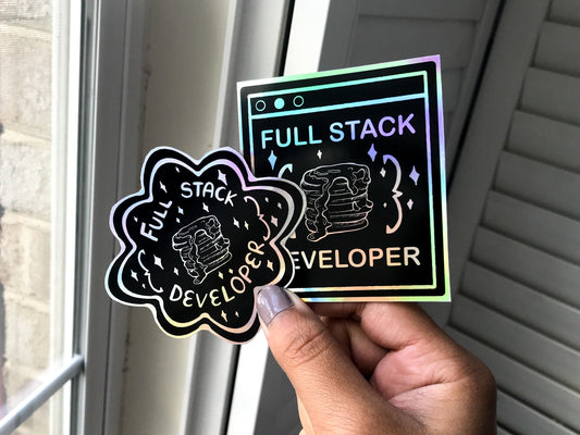 Full Stack Developer Holographic sticker