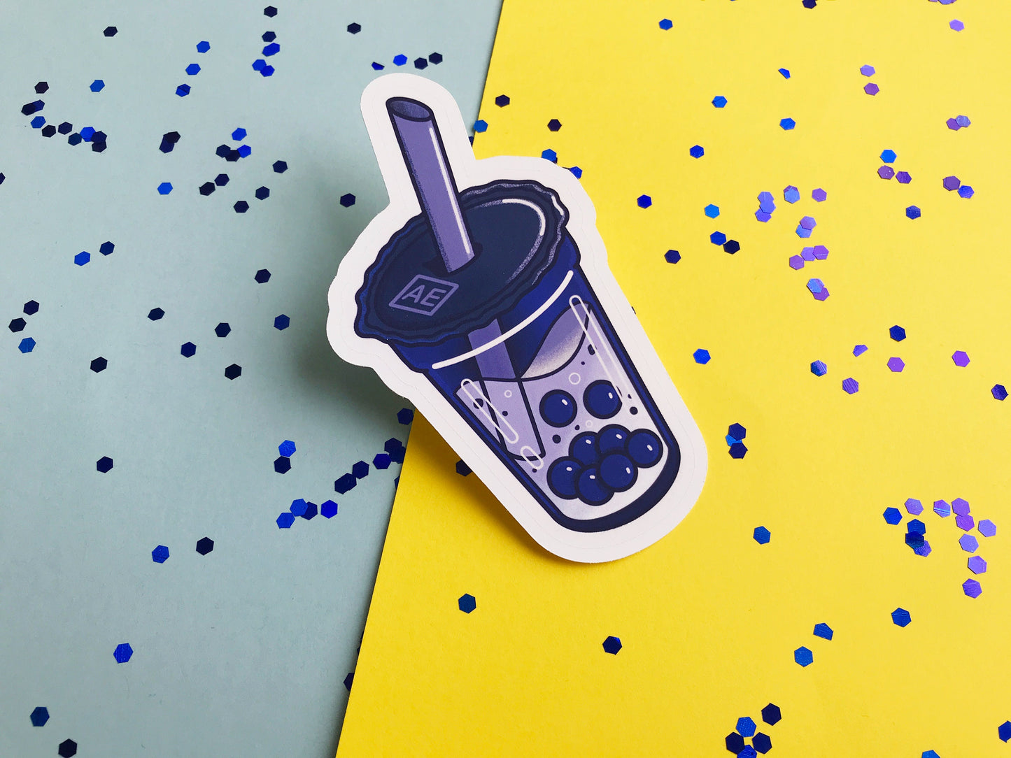 Graphic Design Bubble Tea Stickers