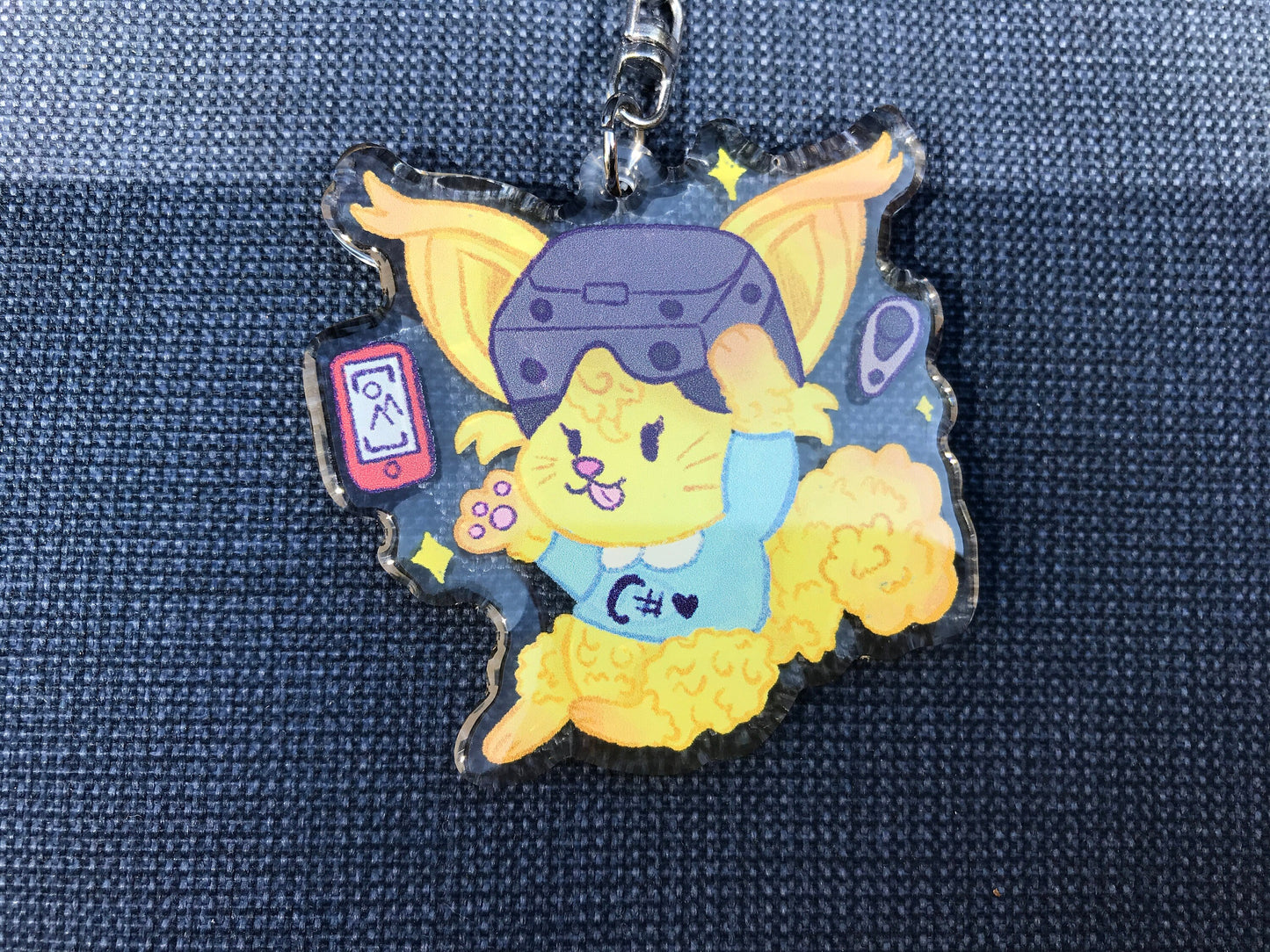 VR Developer Cat Acrylic Keychain