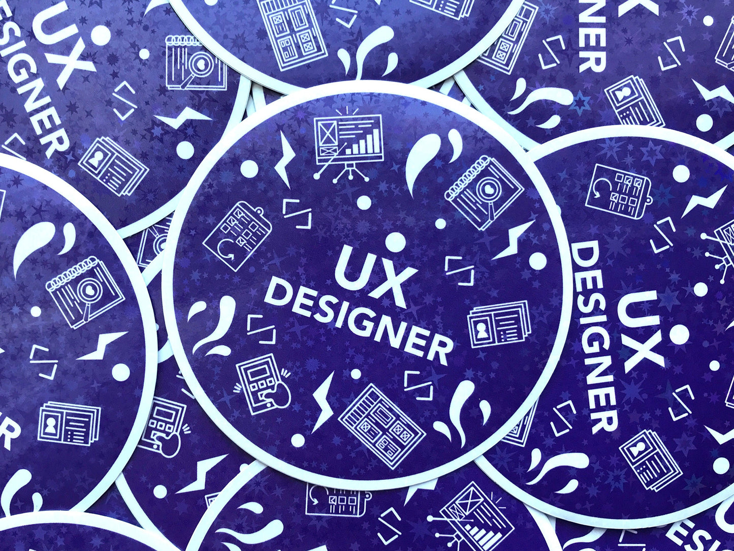 UX Designer Star Holographic Sticker
