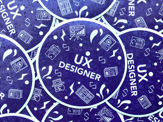 UX Designer Star Holographic Sticker