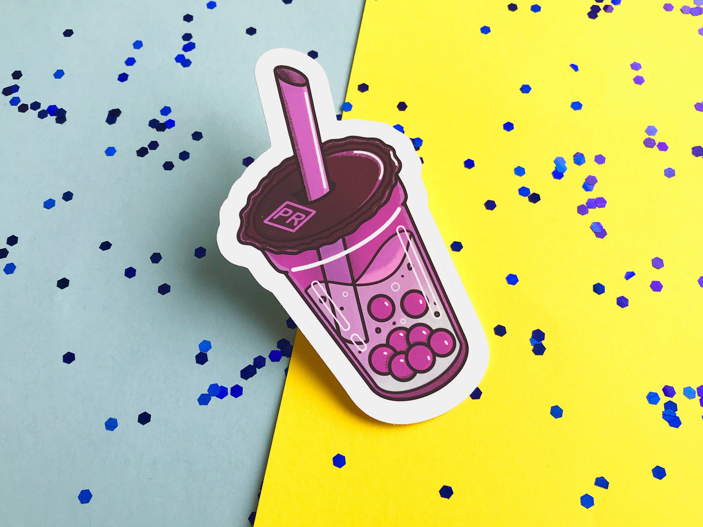 Graphic Design Bubble Tea Stickers