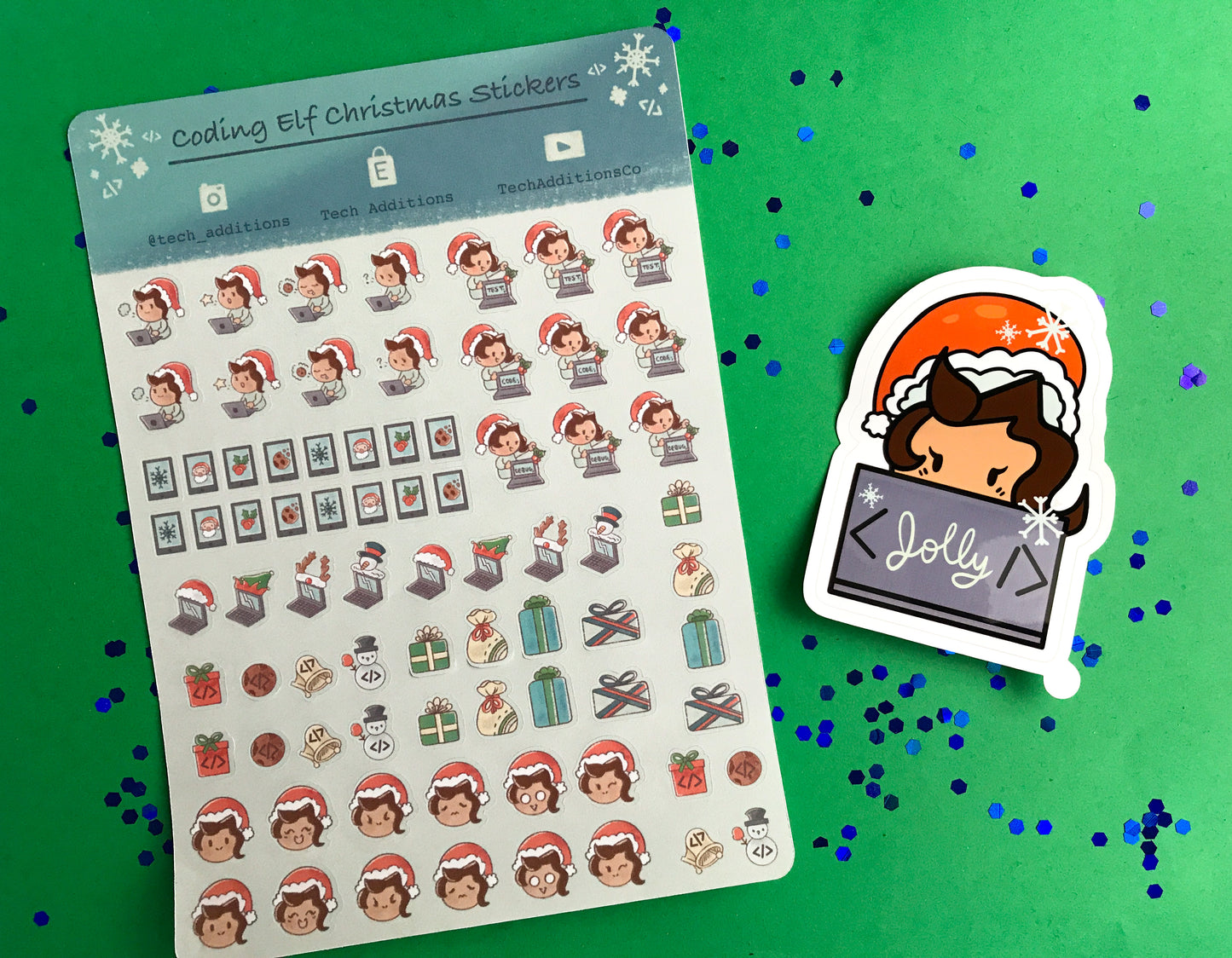 Coding Elf Christmas Planner Sticker Sheet