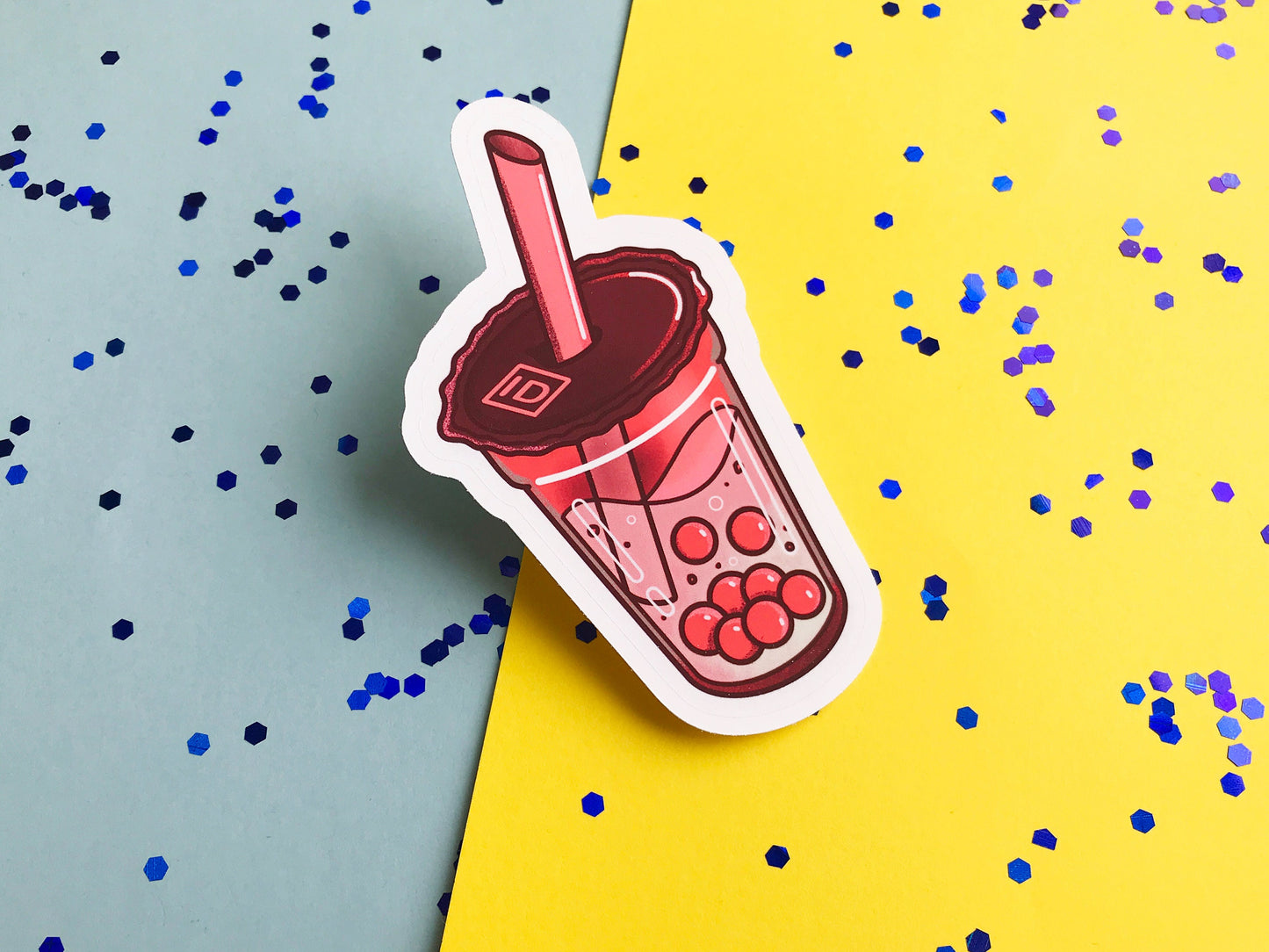 Graphic Design Bubble Tea Stickers