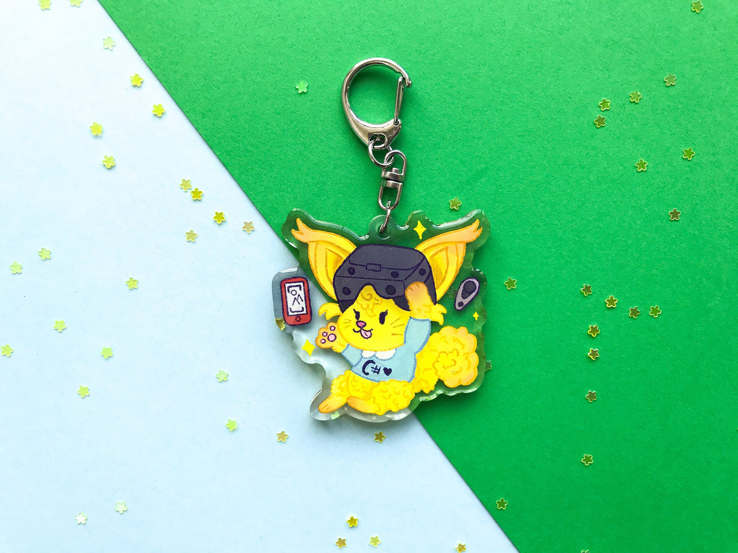 VR Developer Cat Acrylic Keychain