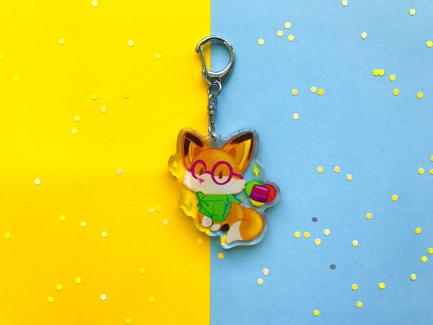Data Science Fox Acrylic Keychain