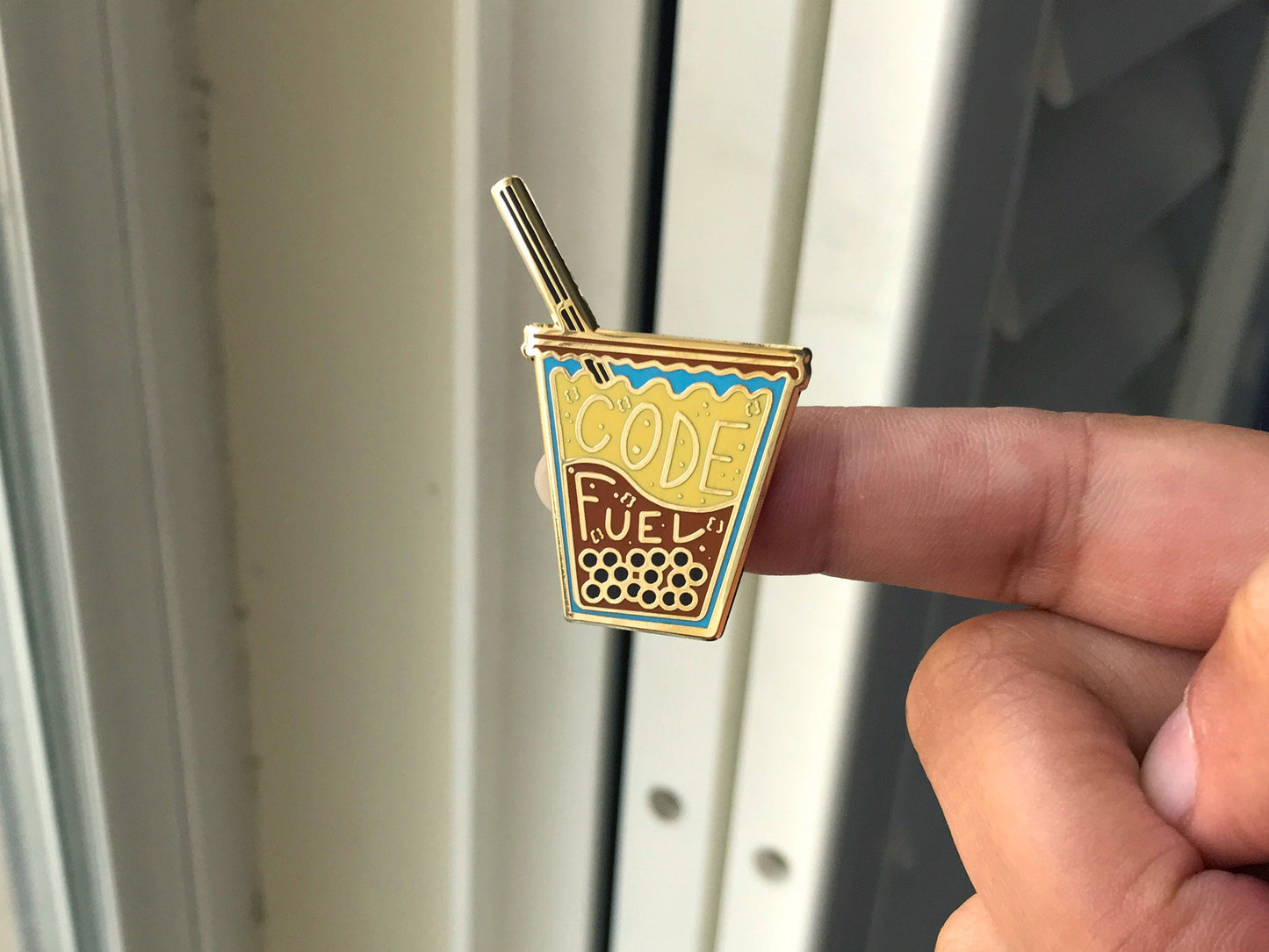 Code Fuel Boba Hard Enamel Pin