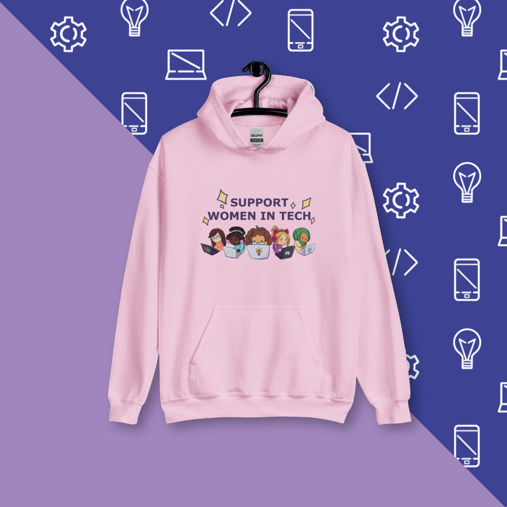 Support Women in Tech Hoodie | Cute Tech Hoodie | Tech & STEM Apparel