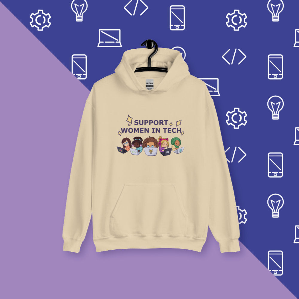 Support Women in Tech Hoodie | Cute Tech Hoodie | Tech & STEM Apparel