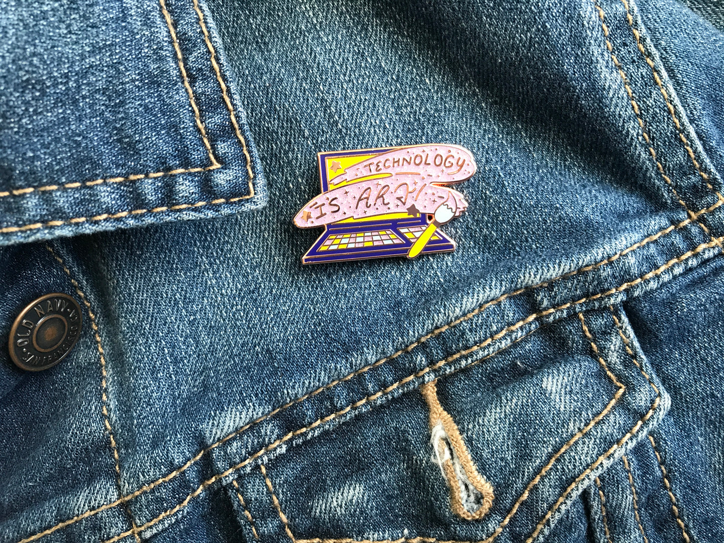 Technology is Art Hard Enamel Pin
