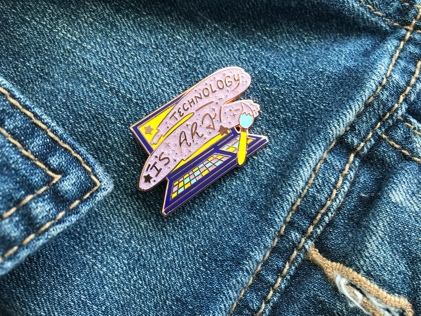 Technology is Art Hard Enamel Pin