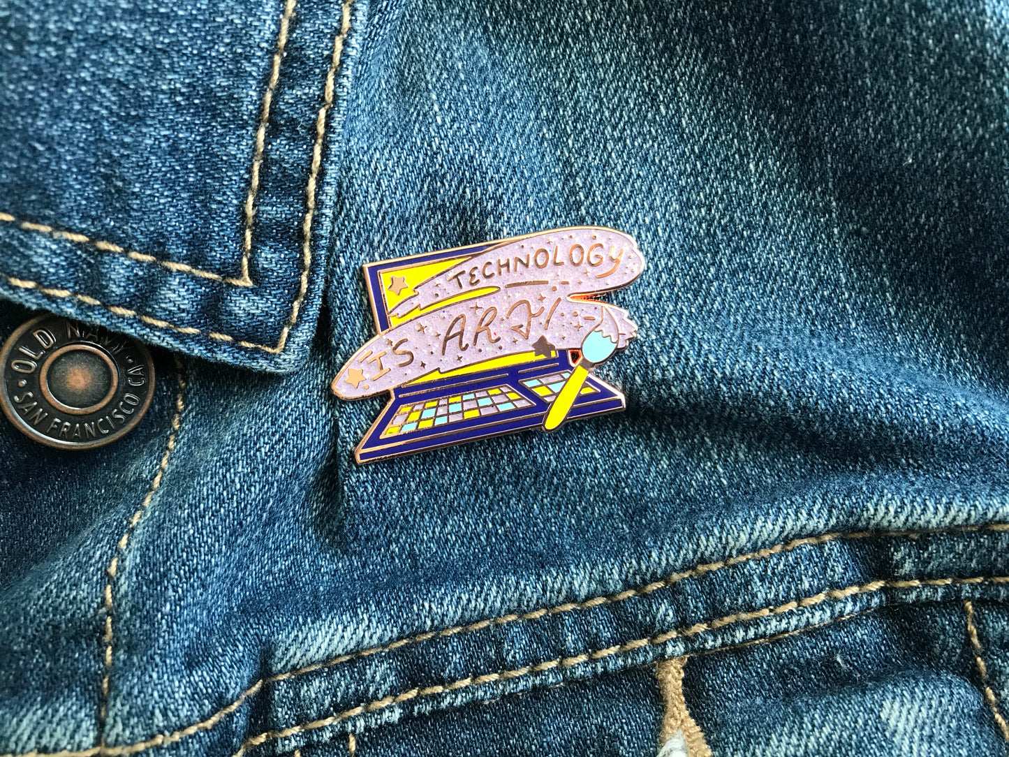 Technology is Art Hard Enamel Pin