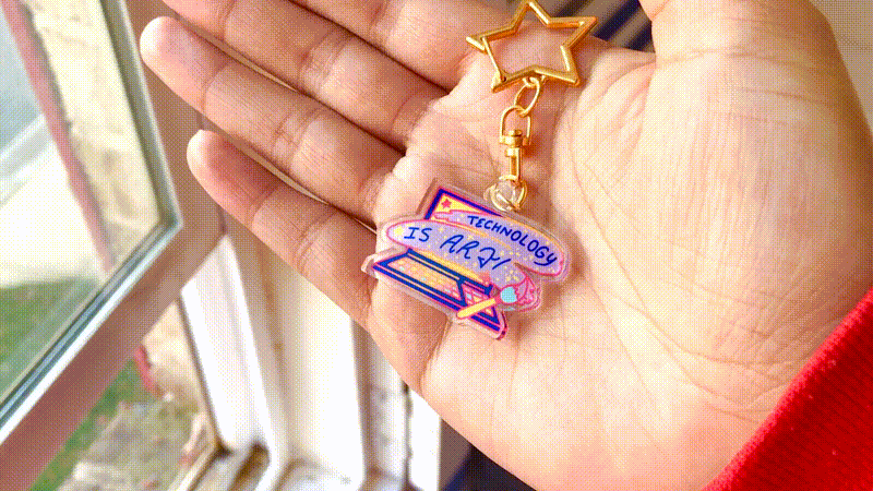 Technology is Art Acrylic Keychain