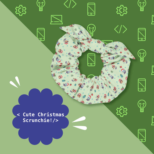 Tech Christmas Scrunchie | Holiday Hair Accessory