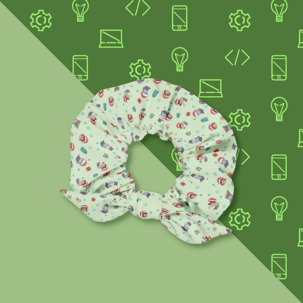 Tech Christmas Scrunchie | Holiday Hair Accessory