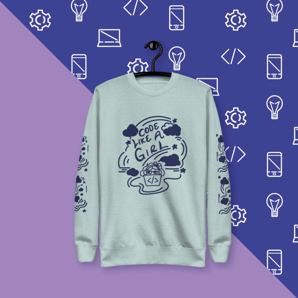 Code Like a Girl Sweatshirt | STEM & Tech Apparel