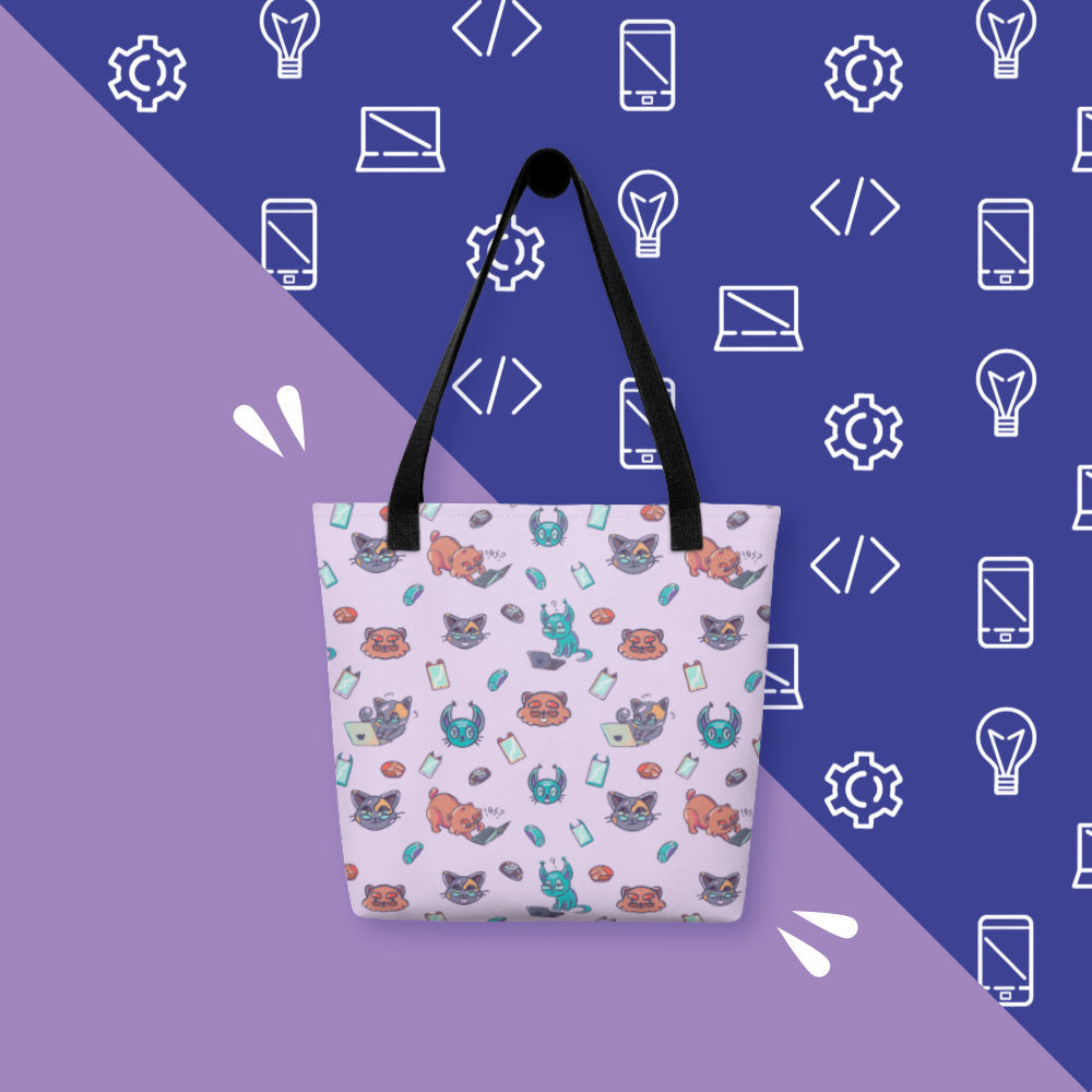 ConCATenate Tote Bag | Cat Tech Tote Bag | Tech & STEM Apparel