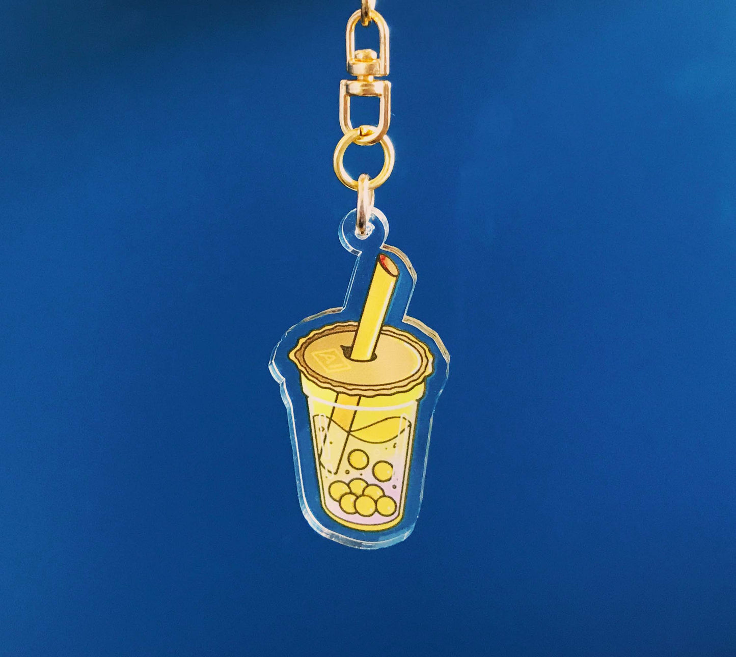 Graphic Design Bubble Tea Acrylic Keychain