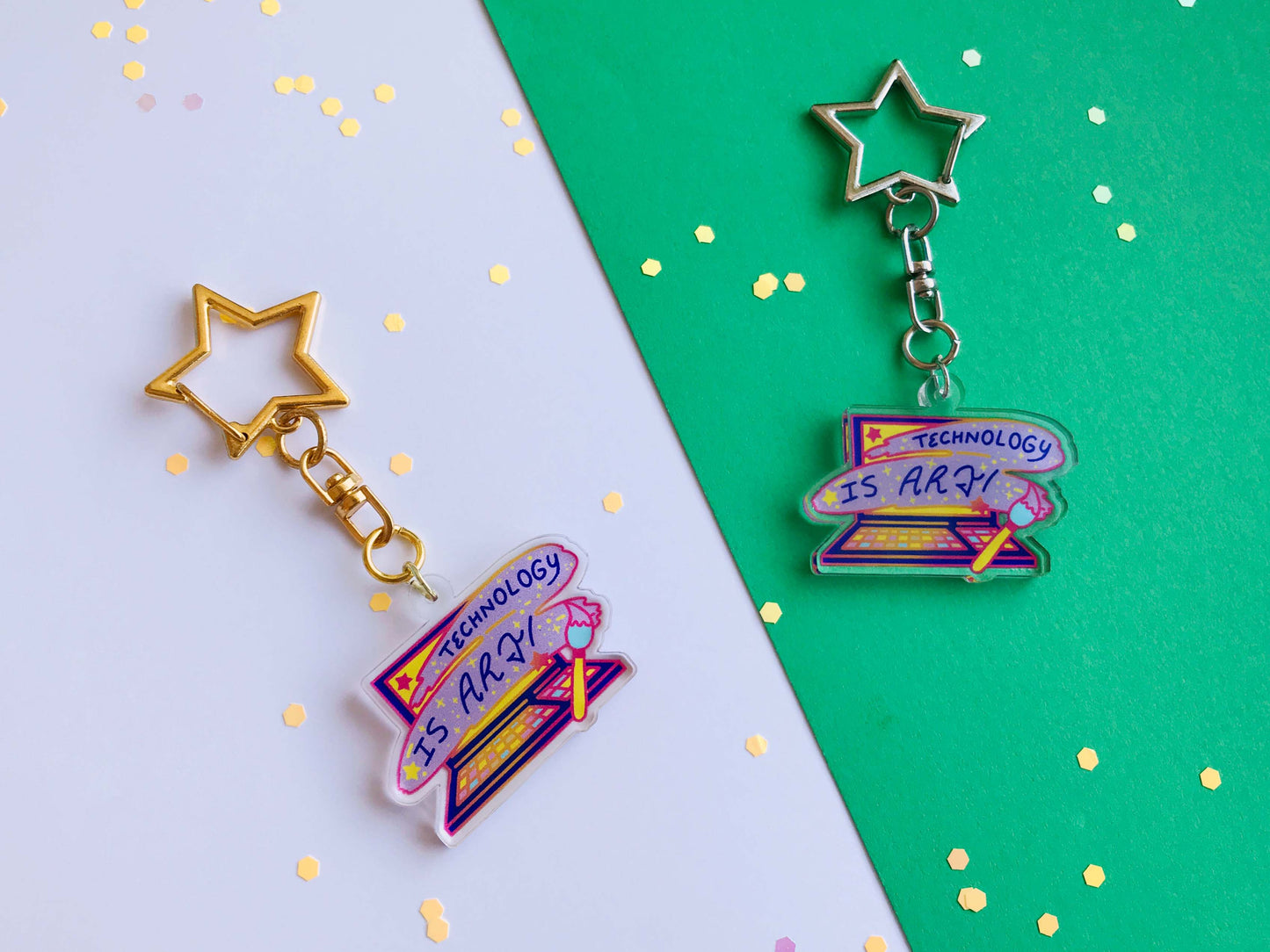 Technology is Art Acrylic Keychain