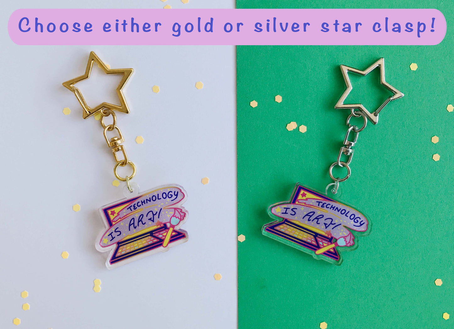 Technology is Art Acrylic Keychain