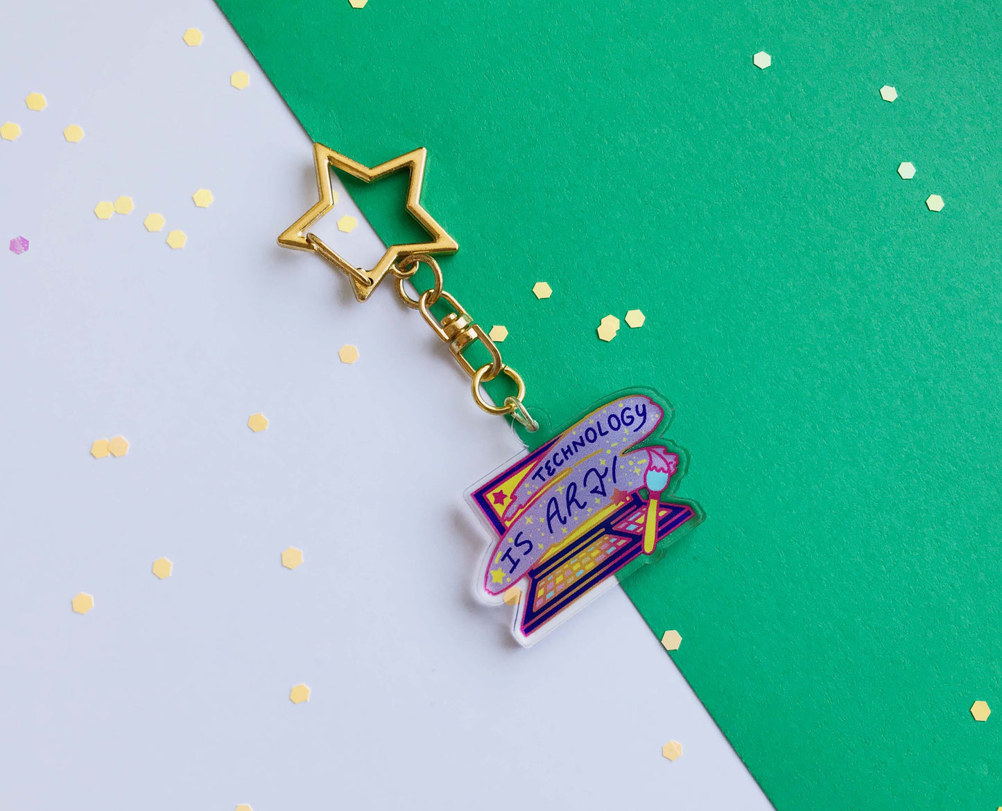 Technology is Art Acrylic Keychain