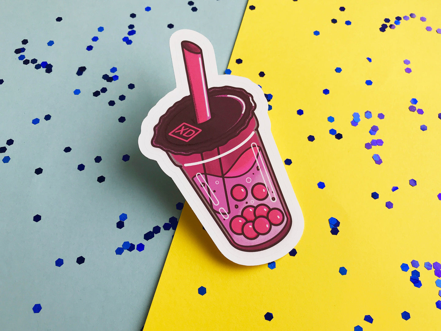 Graphic Design Bubble Tea Stickers