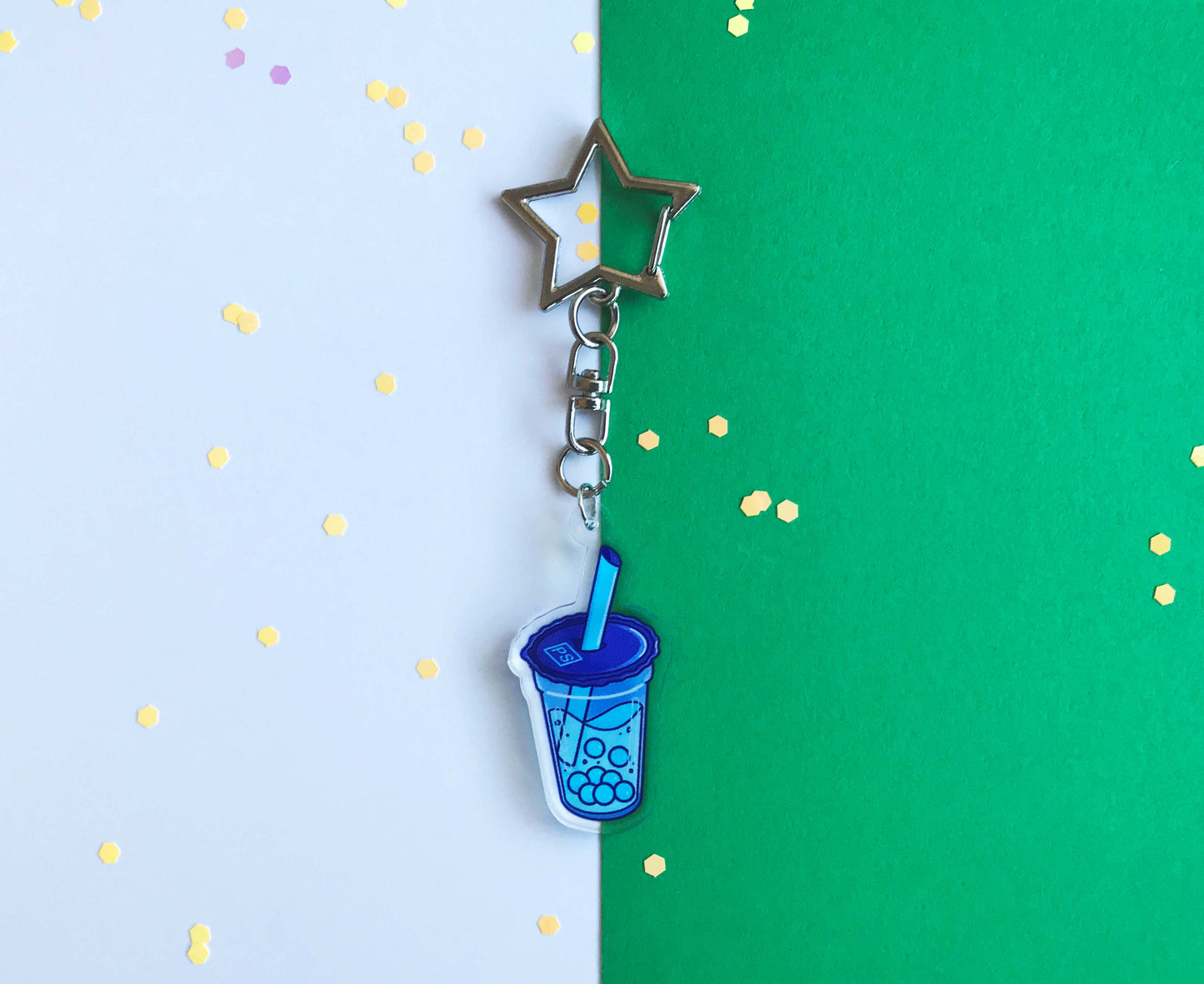 Graphic Design Bubble Tea Acrylic Keychain