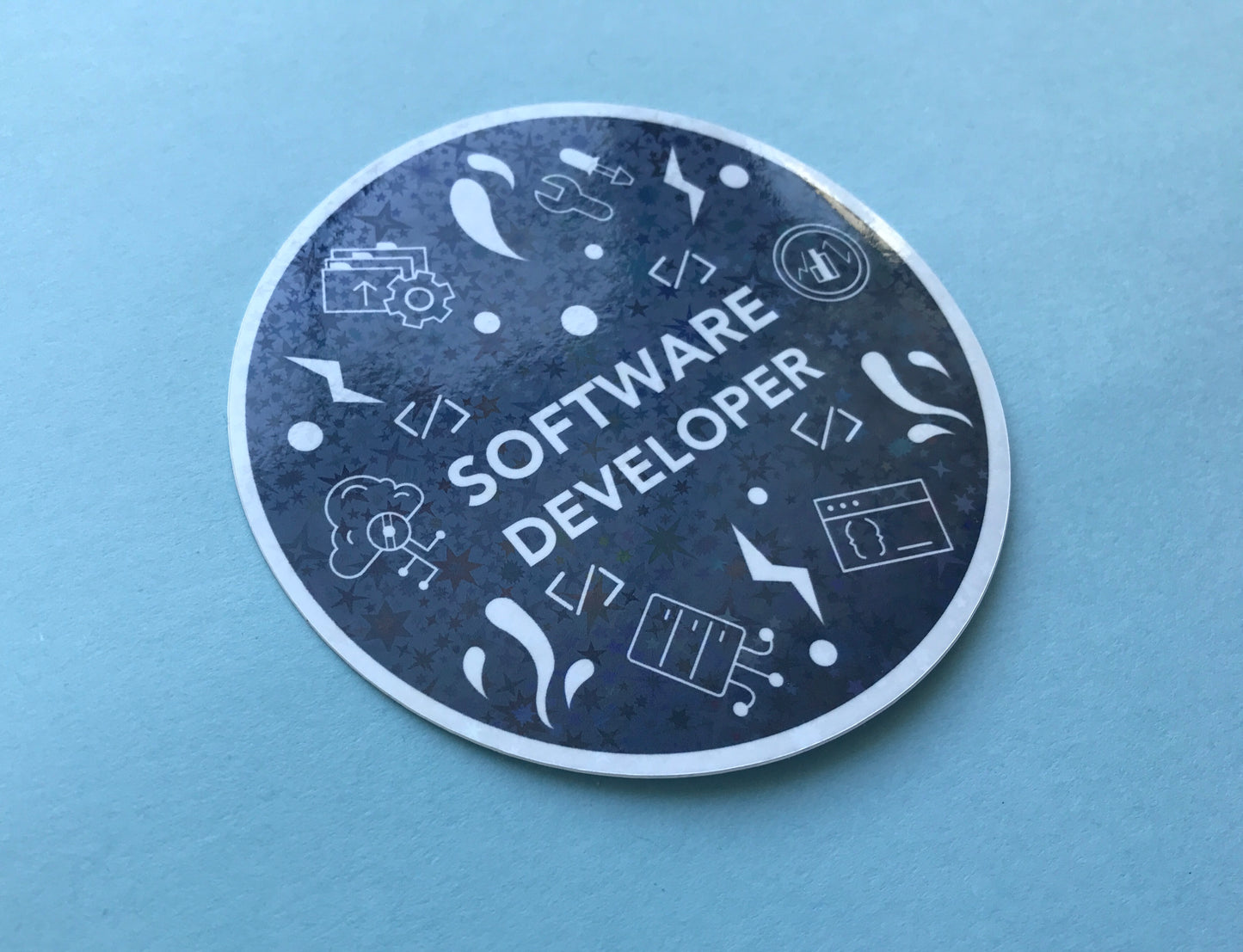Software Developer Star Holographic Sticker