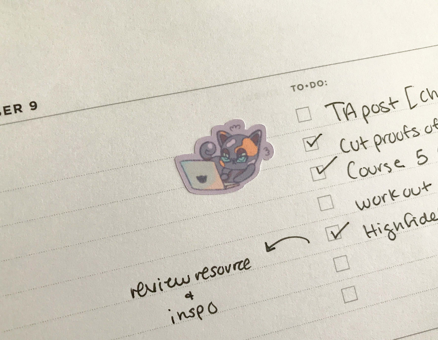 ConCATente Planner Stickers