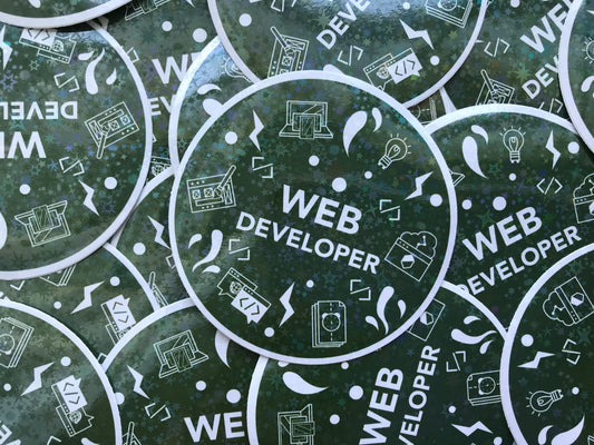 Web Developer Star Holographic Sticker
